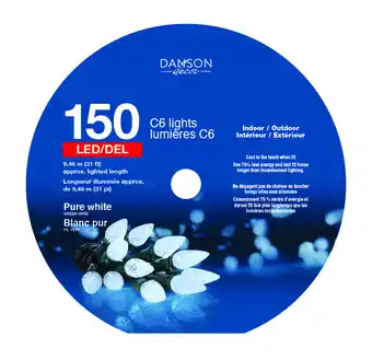 Giant Tiger Danson Décor 150 Pure White LED Outdoor Lights offer