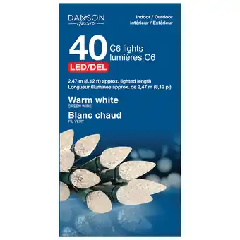 Giant Tiger Danson Décor 40 LED C6 Warm White Outdoor String Light Set - 2.4m offer