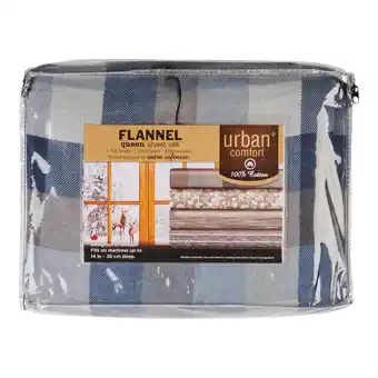 Giant Tiger Queen Urban Printed Flannel Sheet Set, 4-Piece offer