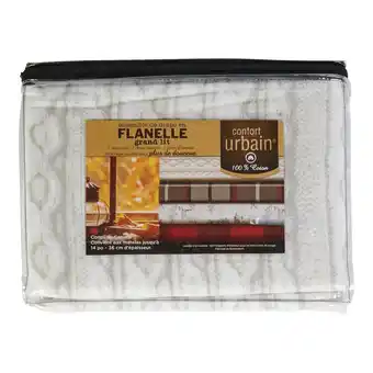 Giant Tiger Urban Comfort Printed Flannel Sheet Set, Queen offer