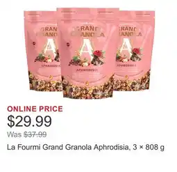 Costco La Fourmi Grand Granola Aphrodisia, 3 × 808 g offer