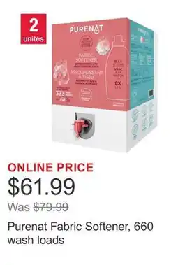 Costco Purenat Fabric Softener, 660 wash loads offer