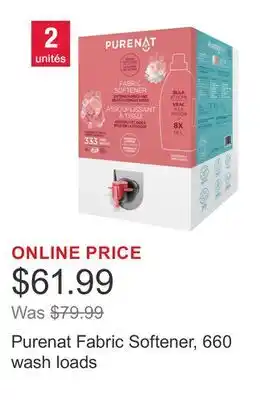 Costco Purenat Fabric Softener, 660 wash loads offer