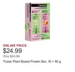 Costco Trubar Plant Based Protein Bar, 16 × 50 g offer