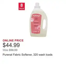 Costco Purenat Fabric Softener, 320 wash loads offer