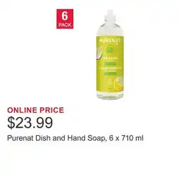 Costco Purenat Dish and Hand Soap, 6 x 710 ml offer