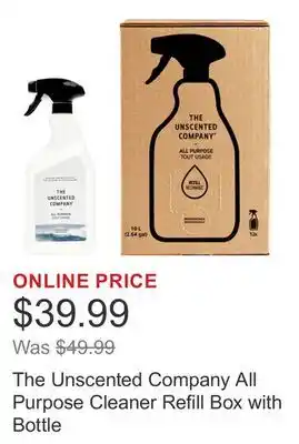 Costco The Unscented Company All Purpose Cleaner Refill Box with Bottle offer
