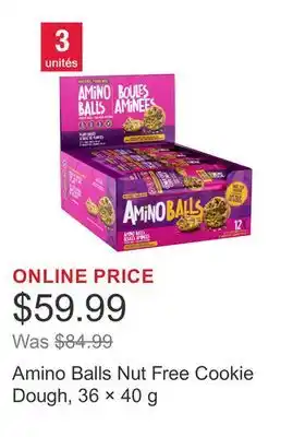 Costco Amino Balls Nut Free Cookie Dough, 36 × 40 g offer