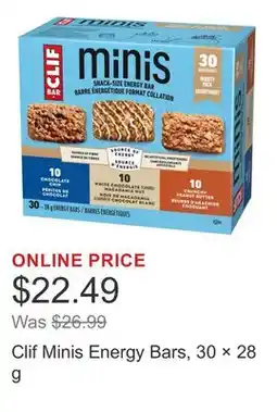 Costco Clif Minis Energy Bars, 30 × 28 g offer