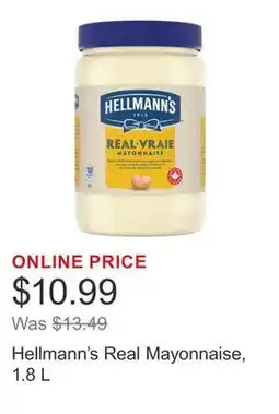Costco Hellmann's Real Mayonnaise, 1.8 L offer