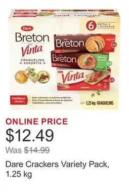 Costco Dare Crackers Variety Pack, 1.25 kg offer