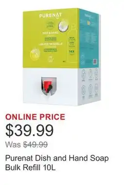 Costco Purenat Dish and Hand Soap Bulk Refill 10L offer
