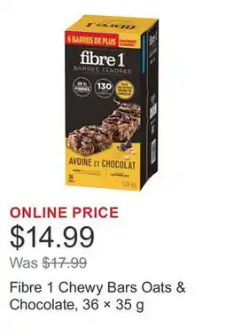 Costco Fibre 1 Chewy Bars Oats & Chocolate, 36 × 35 g offer