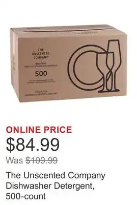 Costco The Unscented Company Dishwasher Detergent, 500-count offer