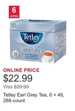 Costco Tetley Earl Grey Tea, 6 × 48, 288-count offer