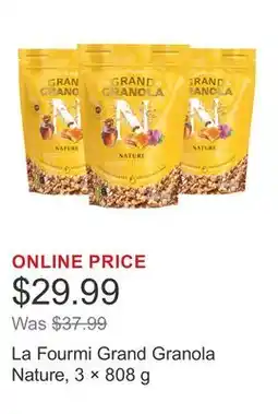 Costco La Fourmi Grand Granola Nature, 3 × 808 g offer