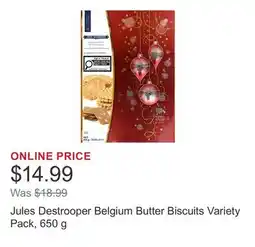 Costco Jules Destrooper Belgium Butter Biscuits Variety Pack, 650 g offer