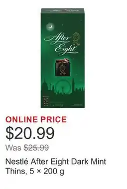 Costco Nestlé After Eight Dark Mint Thins, 5 × 200 g offer