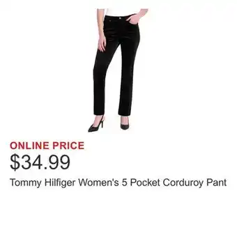 Costco Tommy Hilfiger Women's 5 Pocket Corduroy Pant offer