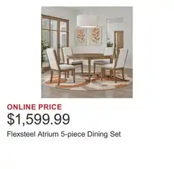 Costco Flexsteel Atrium 5-piece Dining Set offer