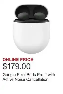 Costco Google Pixel Buds Pro 2 with Active Noise Cancellation offer