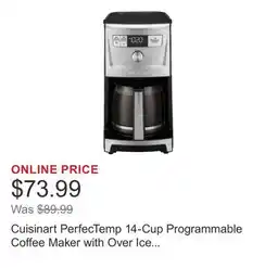 Costco Cuisinart PerfecTemp 14-Cup Programmable Coffee Maker with Over Ice Function offer