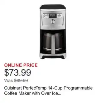 Costco Cuisinart PerfecTemp 14-Cup Programmable Coffee Maker with Over Ice Function offer