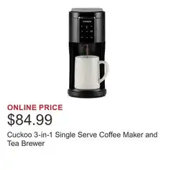 Costco Cuckoo 3-in-1 Single Serve Coffee Maker and Tea Brewer offer