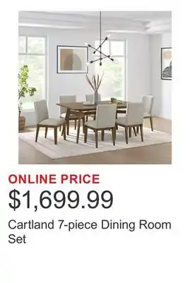 Costco Cartland 7-piece Dining Room Set offer