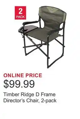 Costco Timber Ridge D Frame Director's Chair, 2-pack offer