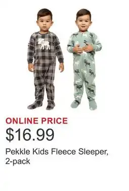 Costco Pekkle Kids Fleece Sleeper, 2-pack offer