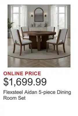 Costco Flexsteel Aidan 5-piece Dining Room Set offer