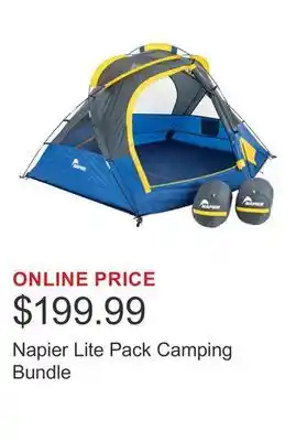 Costco Napier Lite Pack Camping Bundle offer