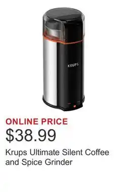 Costco Krups Ultimate Silent Coffee and Spice Grinder offer