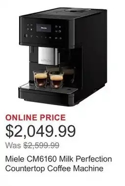 Costco Miele CM6160 Milk Perfection Countertop Coffee Machine offer