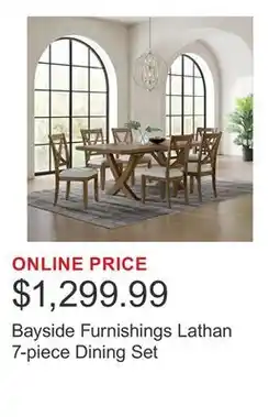 Costco Bayside Furnishings Lathan 7-piece Dining Set offer