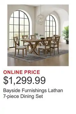 Costco Bayside Furnishings Lathan 7-piece Dining Set offer