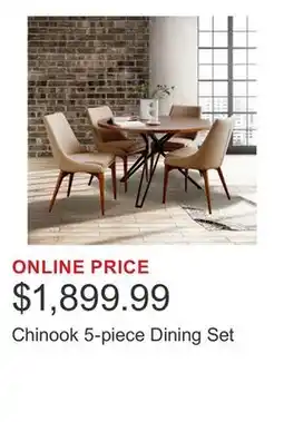 Costco Chinook 5-piece Dining Set offer