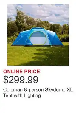 Costco Coleman 8-person Skydome XL Tent with Lighting offer