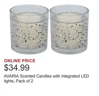 Costco AVARIA Scented Candles with Integrated LED lights, Pack of 2 offer