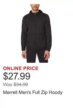 Costco Merrell Men's Full Zip Hoody offer