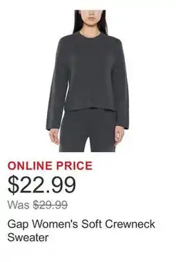 Costco Gap Women's Soft Crewneck Sweater offer