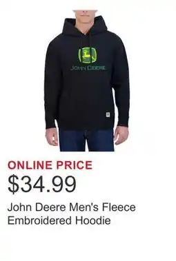 Costco John Deere Men's Fleece Embroidered Hoodie offer
