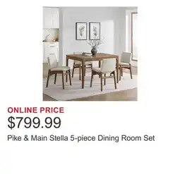 Costco Pike & Main Stella 5-piece Dining Room Set offer