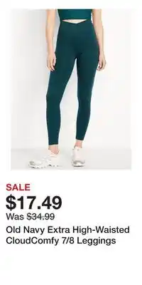 Old Navy Old Navy Extra High-Waisted CloudComfy 7/8 Leggings offer