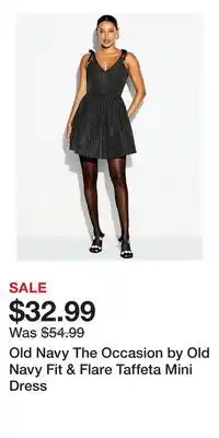Old Navy Old Navy The Occasion by Old Navy Fit & Flare Taffeta Mini Dress offer