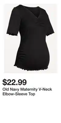 Old Navy Old Navy Maternity V-Neck Elbow-Sleeve Top offer