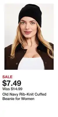 Old Navy Old Navy Rib-Knit Cuffed Beanie for Women offer