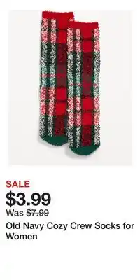 Old Navy Old Navy Cozy Crew Socks for Women offer