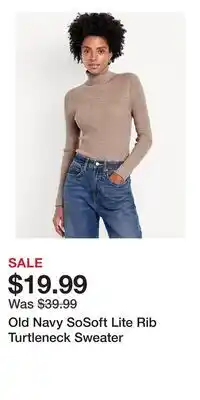 Old Navy Old Navy SoSoft Lite Rib Turtleneck Sweater offer